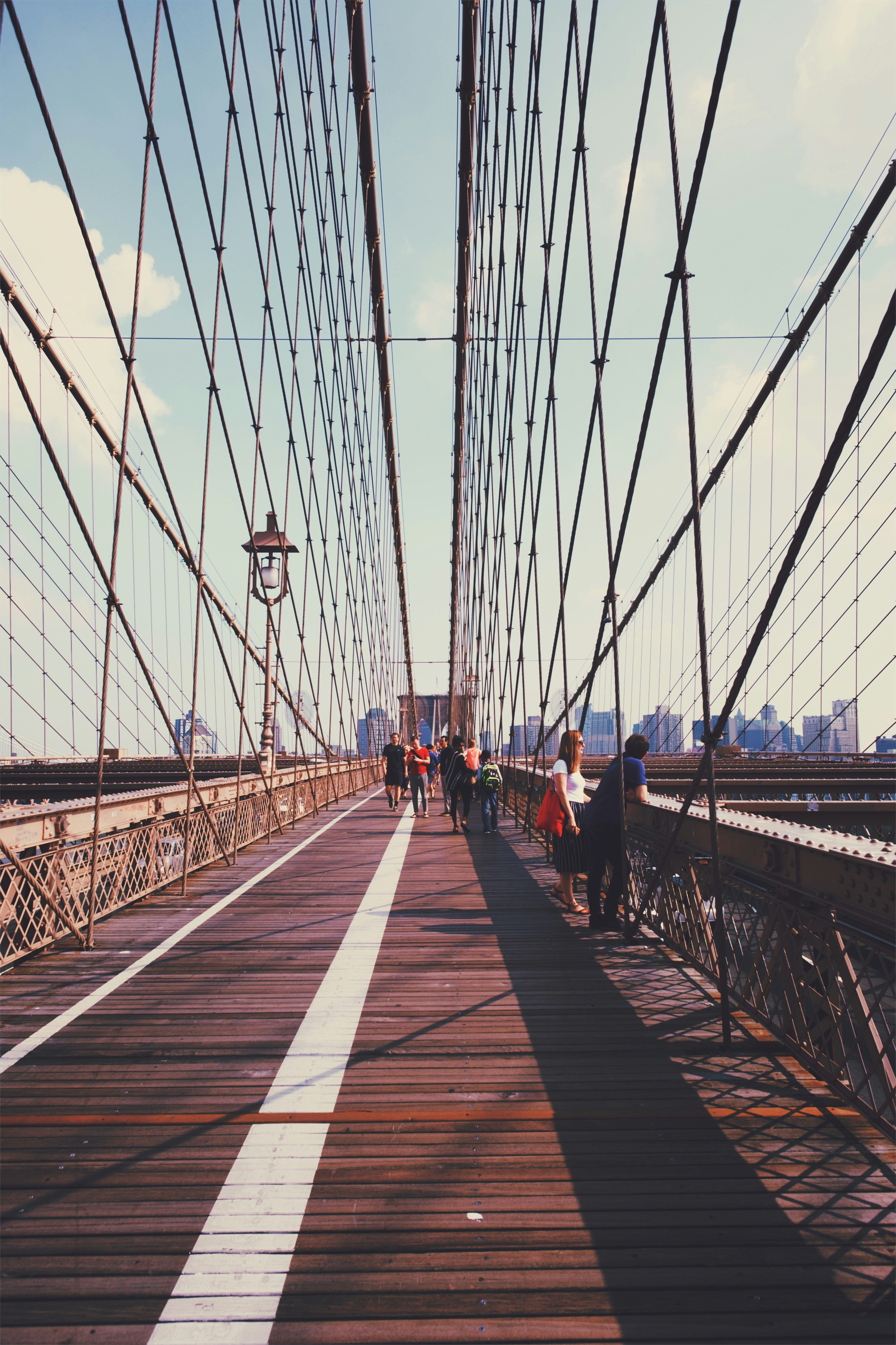 We are on our way to Brooklyn. Almost there. One step closer to a delicious slice of pizza. I caught this moment by chance. So lucky to capture so many little moments at once.