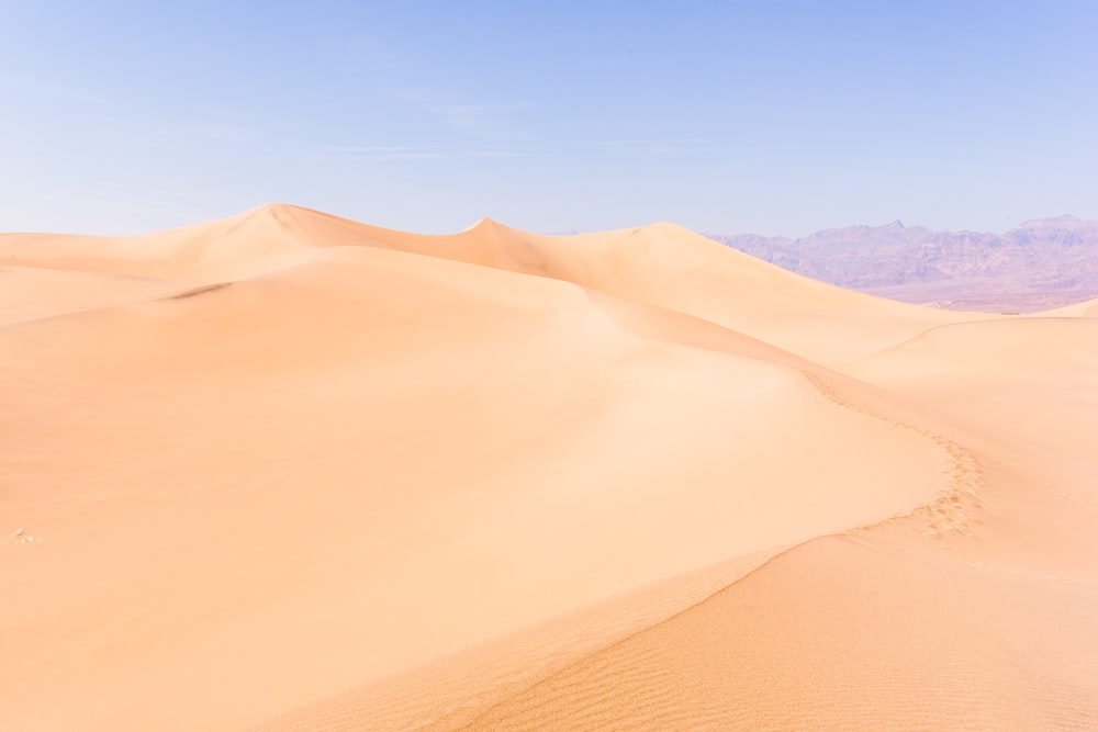 desert under blue sky