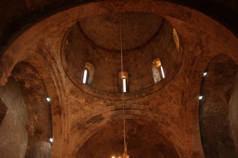 photo of beige concrete building interior