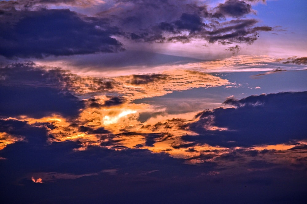 white clouds during sunset