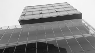 Exterior view of The Axion in East Legon, highlighting its sleek modern architecture.