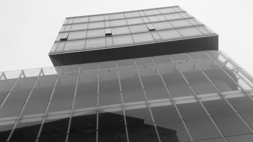 Exterior view of The Axion in East Legon, highlighting its sleek modern architecture.