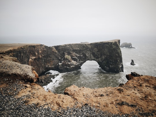 rock formation near body of water during daytime in Cape Portland Iceland