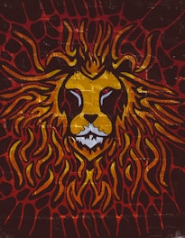 A vibrant logo featuring a sun and lion, symbolizing innovation and strength.