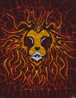 A bold Leo lion head shining under a golden sunburst background