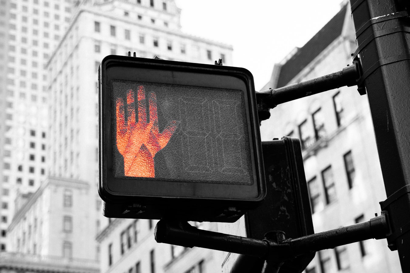street crossing hand