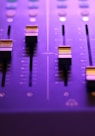 closeup photo of audio mixer