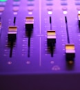 closeup photo of audio mixer