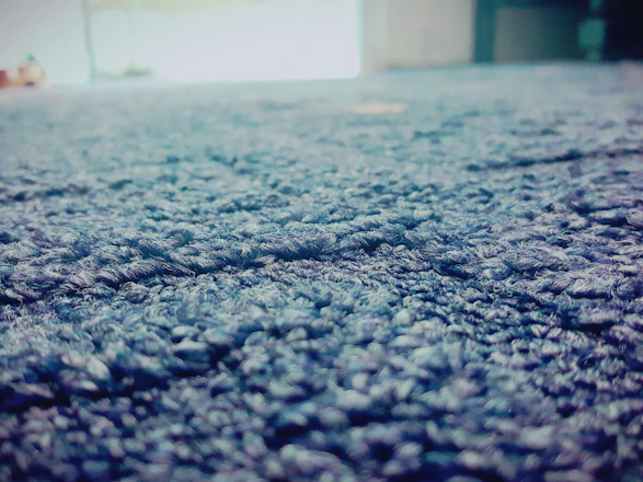 Close-up of a professional using advanced carpet cleaning equipment on a bright, freshly cleaned carpet.