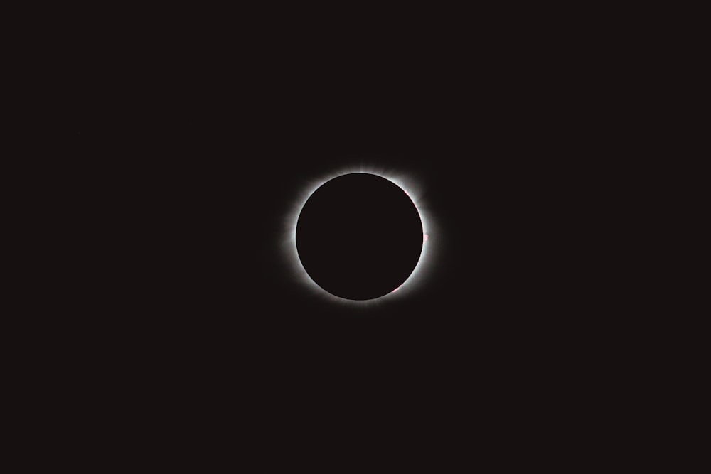 solar eclipse digital wallpaper