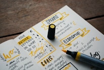 blue marker on white printer paper