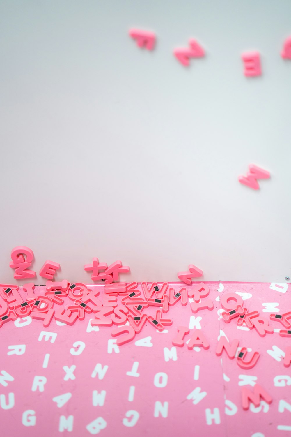 pink alphabet refrigerator magnet lot