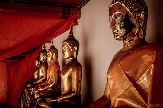 temple with Buddha statues in Wat Pho Thailand