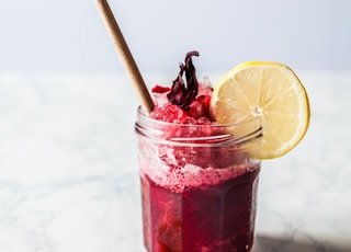 strawberry juice with sliced oranges