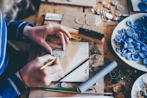 person doing handcrafts