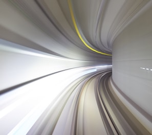 time lapse photography of tunnel