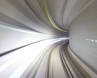 time lapse photography of tunnel