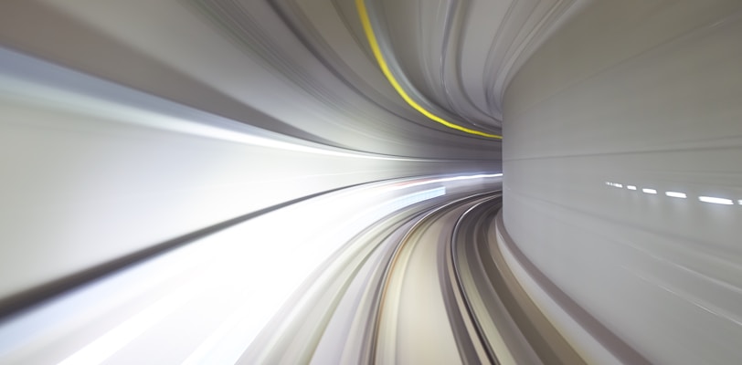 time lapse photography of tunnel