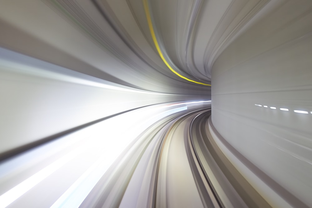 time lapse photography of tunnel