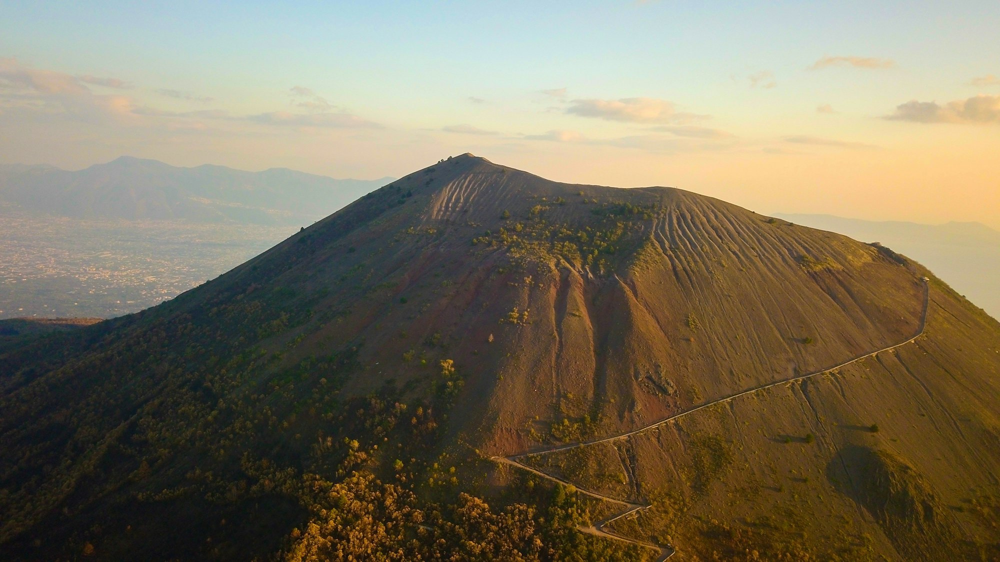 Taken High above the surrounding area of Vesuvius