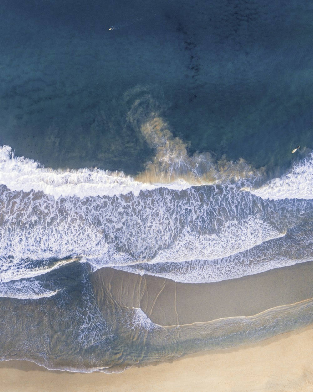 Photographie grand angle du rivage de la plage