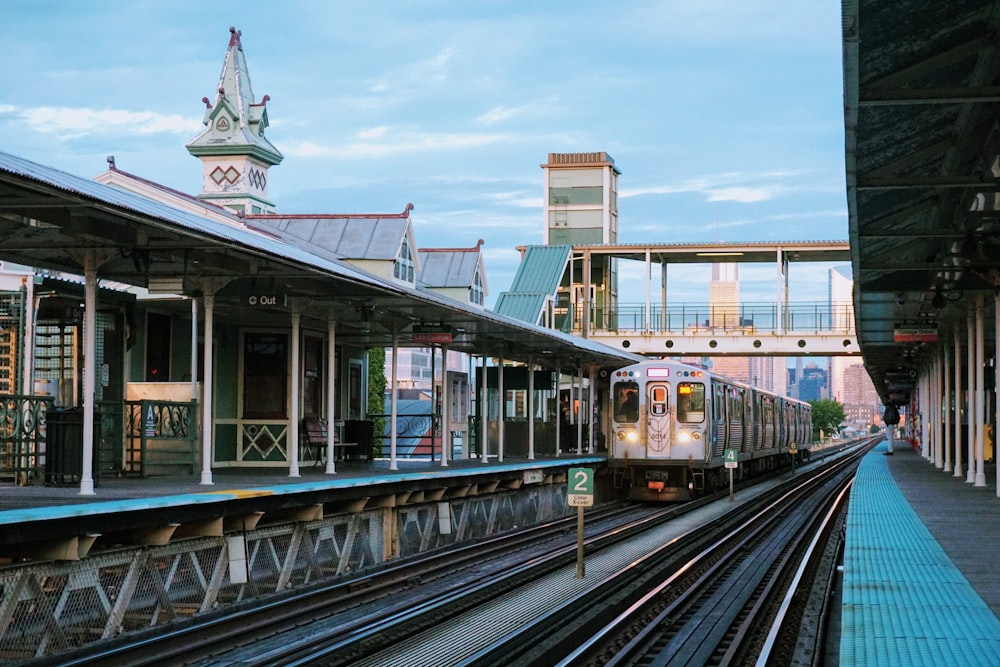 gray metal train near station during daytime