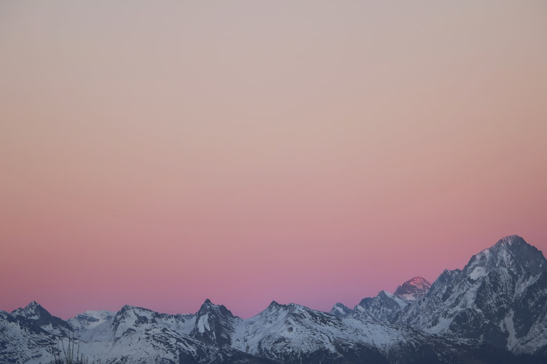 panoramic photography of snow mountainb, Sunset on the Swiss Alps