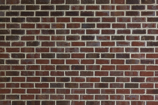 A wall composed of evenly arranged red bricks with visible white mortar lines. The surface appears textured and slightly weathered, giving it a rustic and classic appearance.