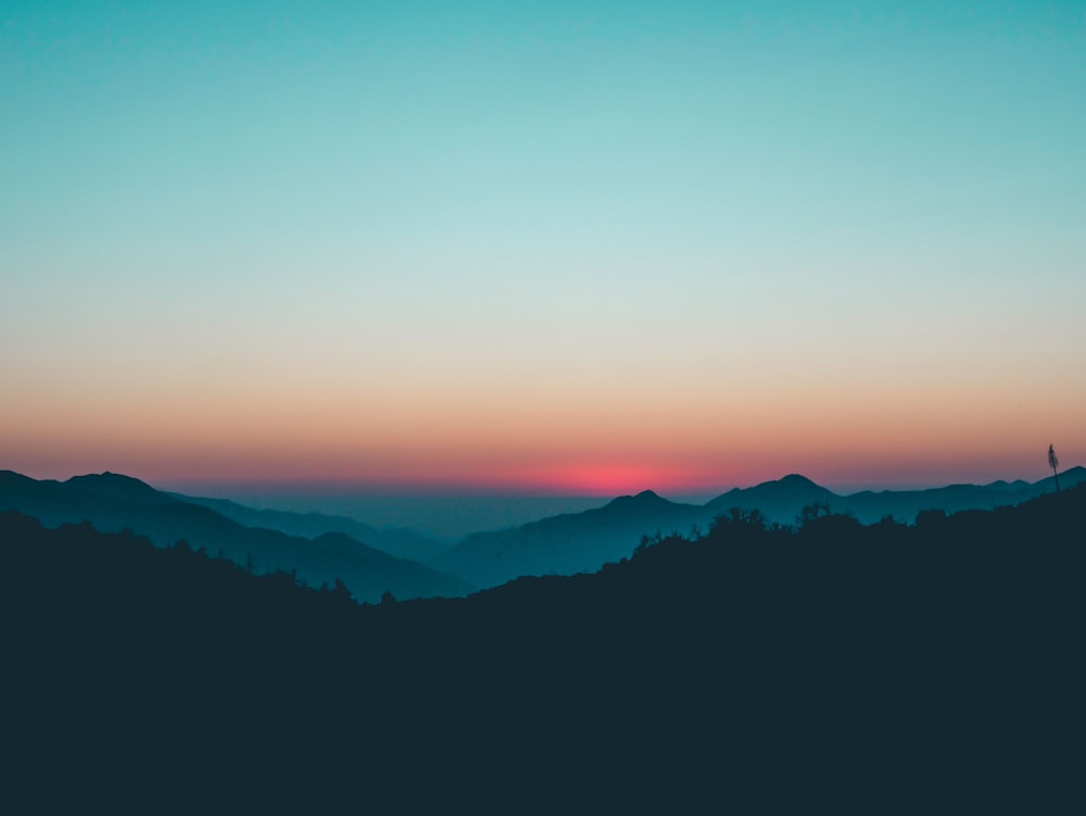 silhouette of mountain