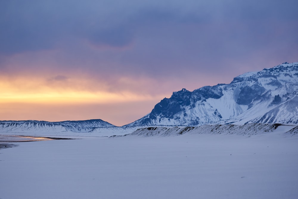 landscape photography of mountain in snow