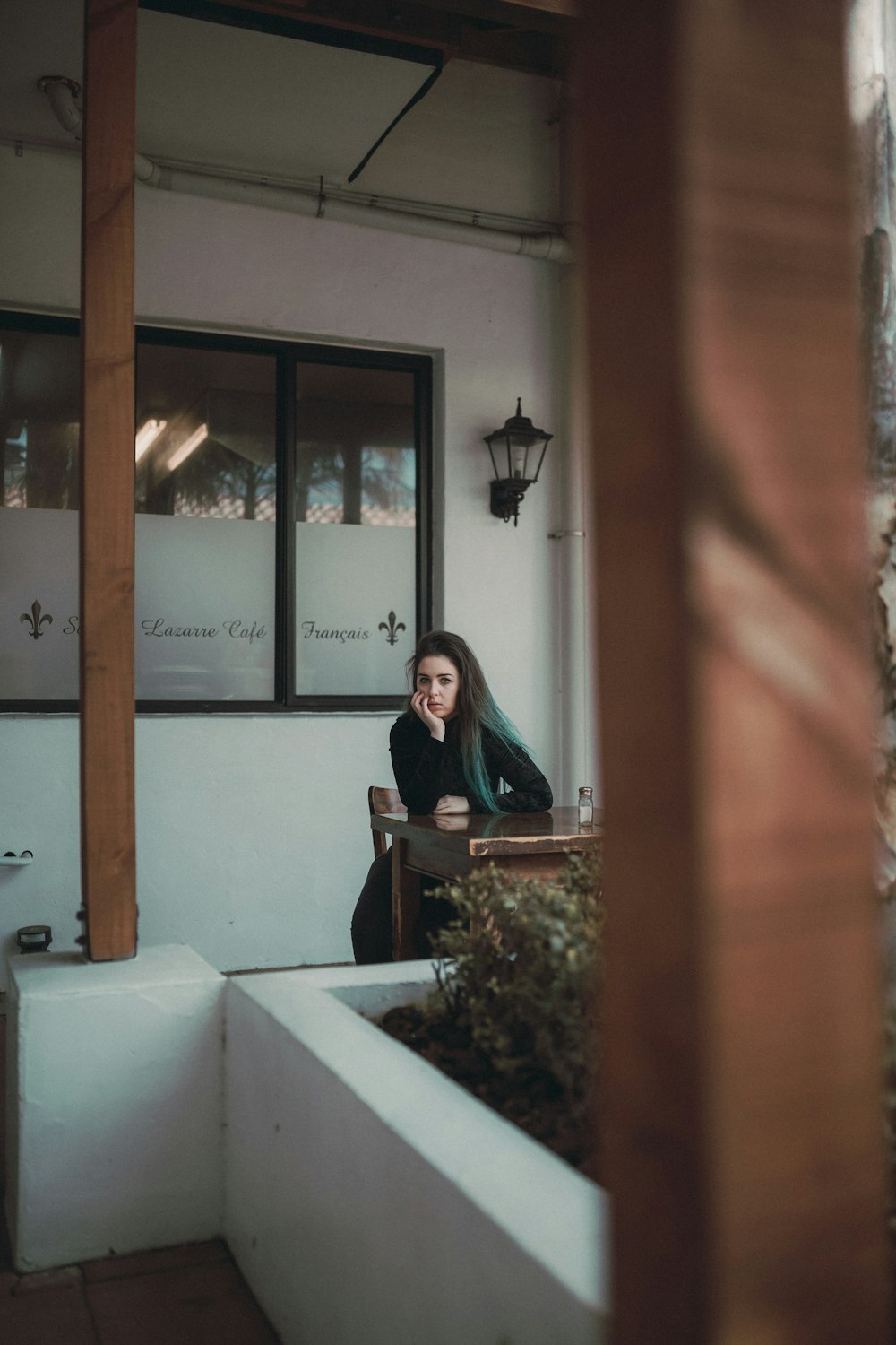 woman sitting on chair