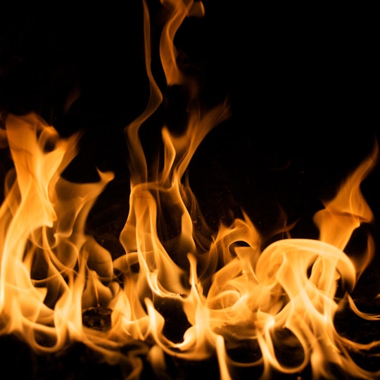 yellow fire digital wallpaper