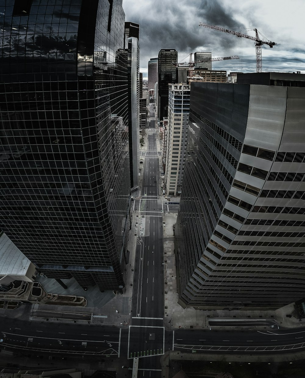 birds eye view photo of buildings