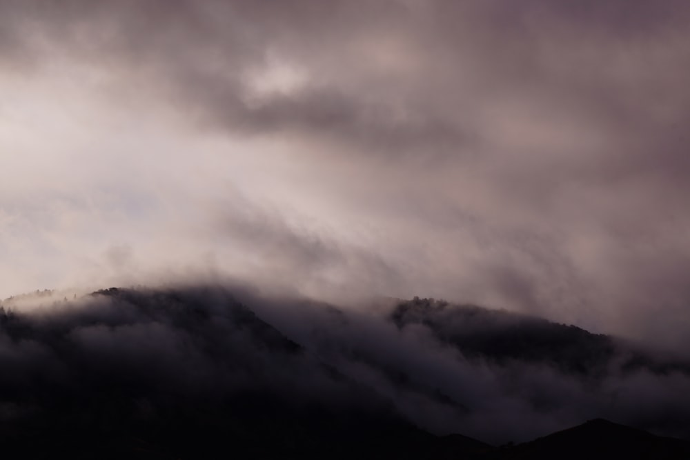 silhouette of mountains