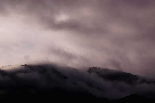 silhouette of mountains in Rocky Mountains United States