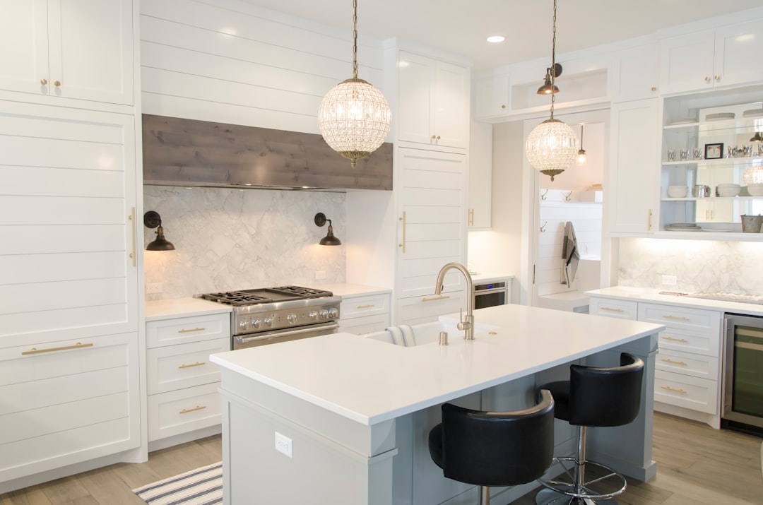 Kitchen with marble countertops