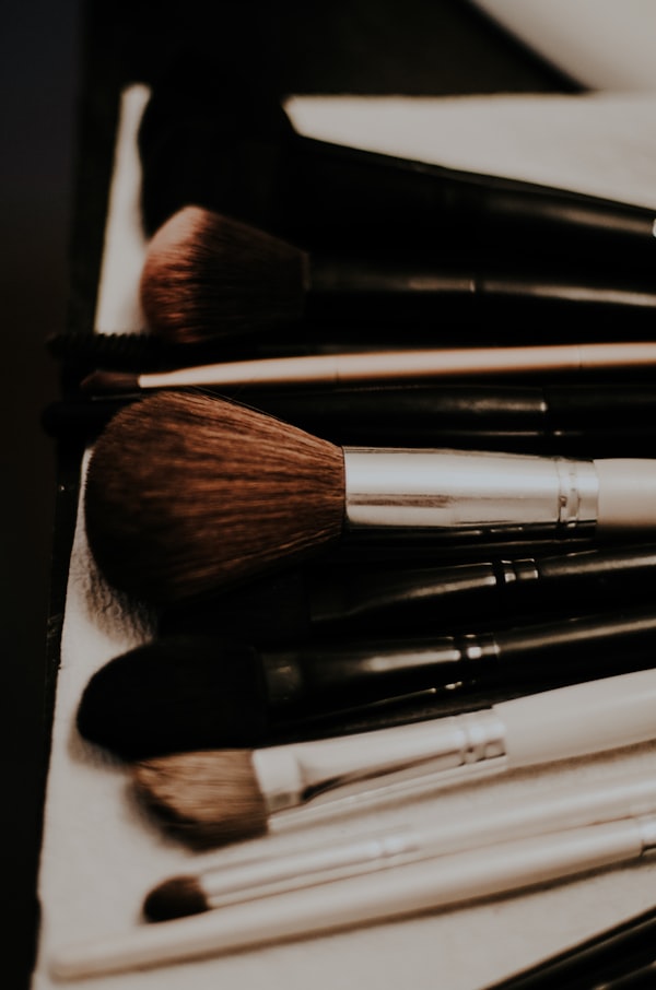 Nahaufnahme von Make-up Pinseln