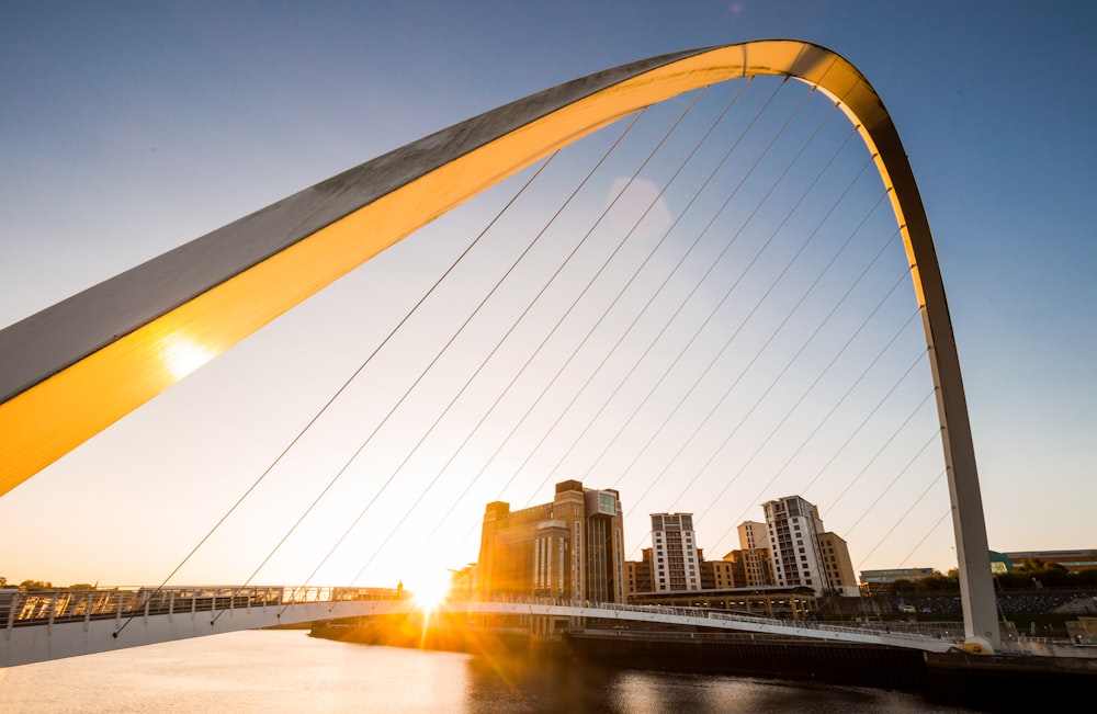 gray metal bridge during daytime