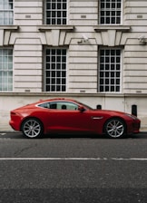 red coupe during daytime