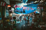 A vibrant market scene showcasing local shopping culture.