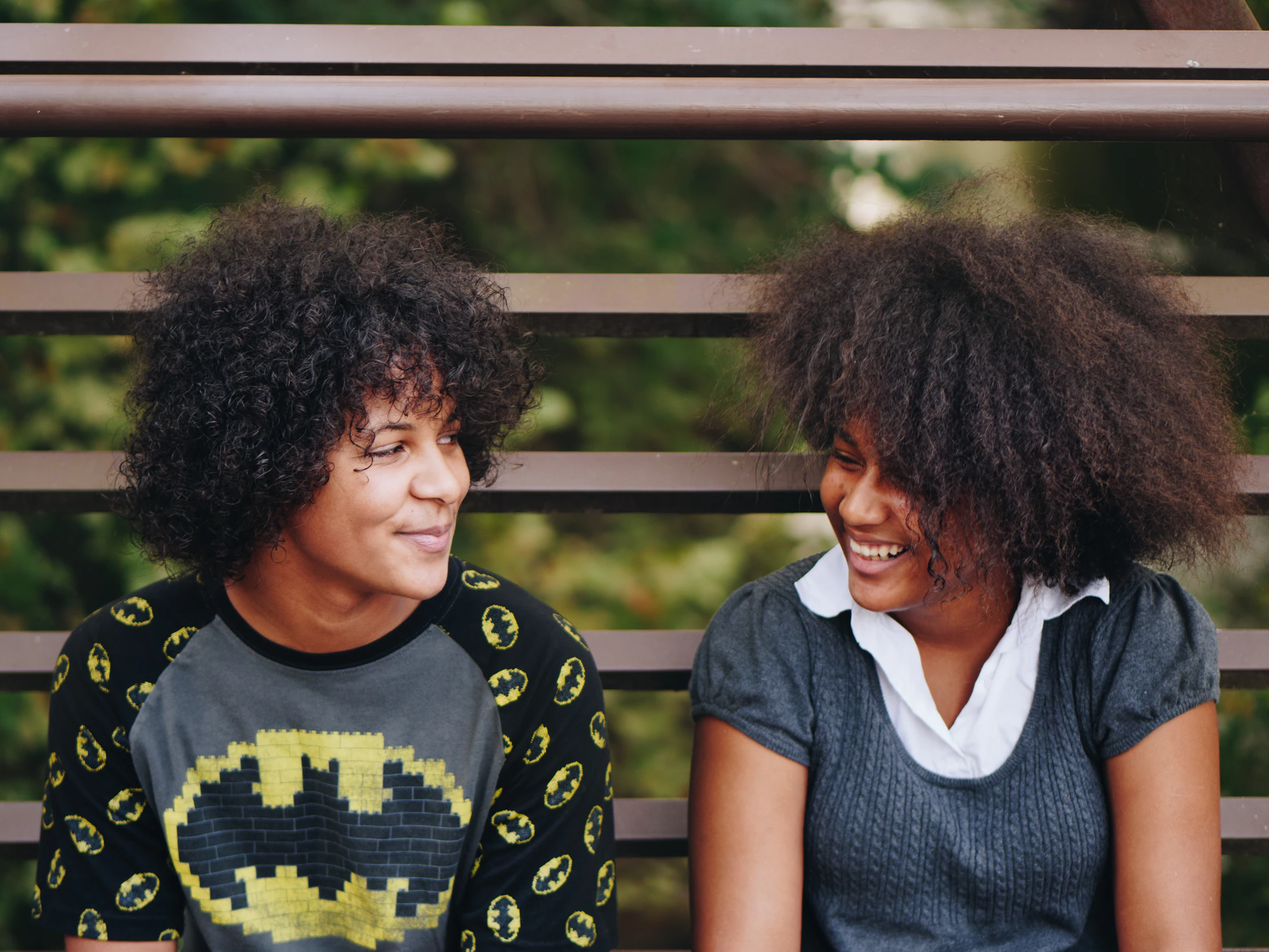 Two young people in conversation