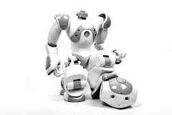 white and gray RoboSapien ai assistant