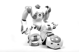 white and gray RoboSapien ai assistant