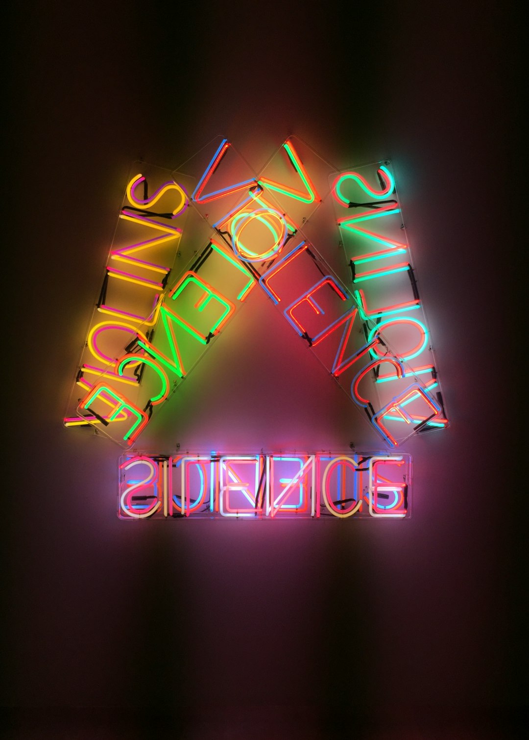assorted-color-and-word neon signs