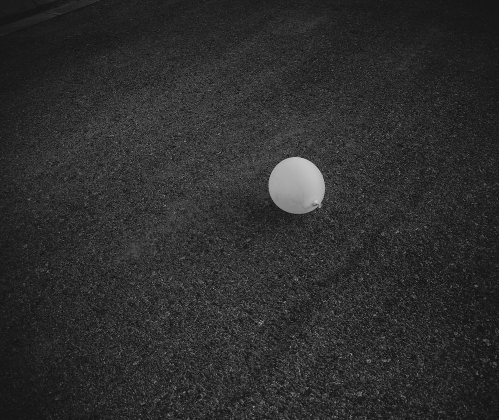 grayscale photo of balloon