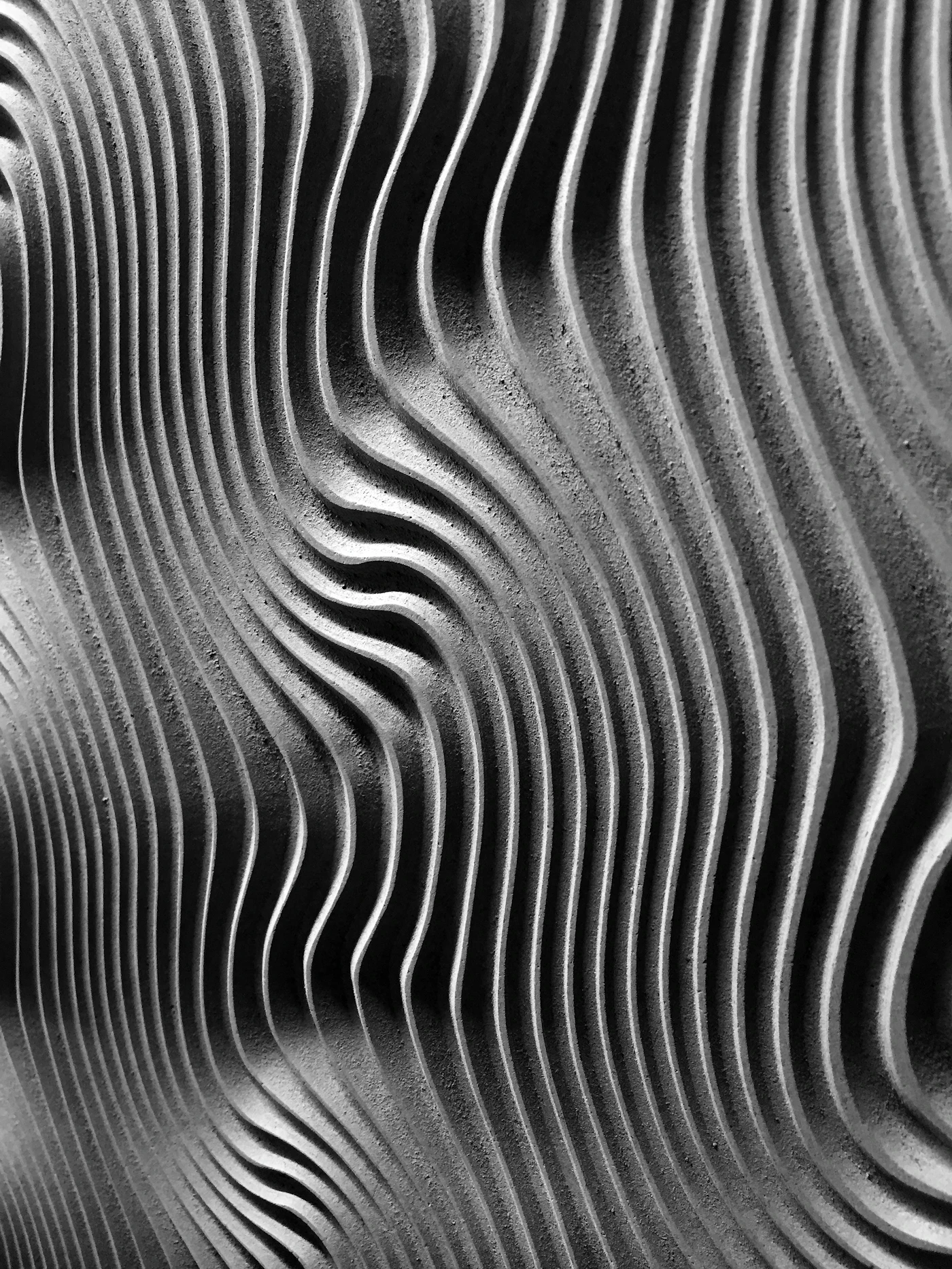 Abstract brushed metal waves