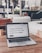 white and black laptop