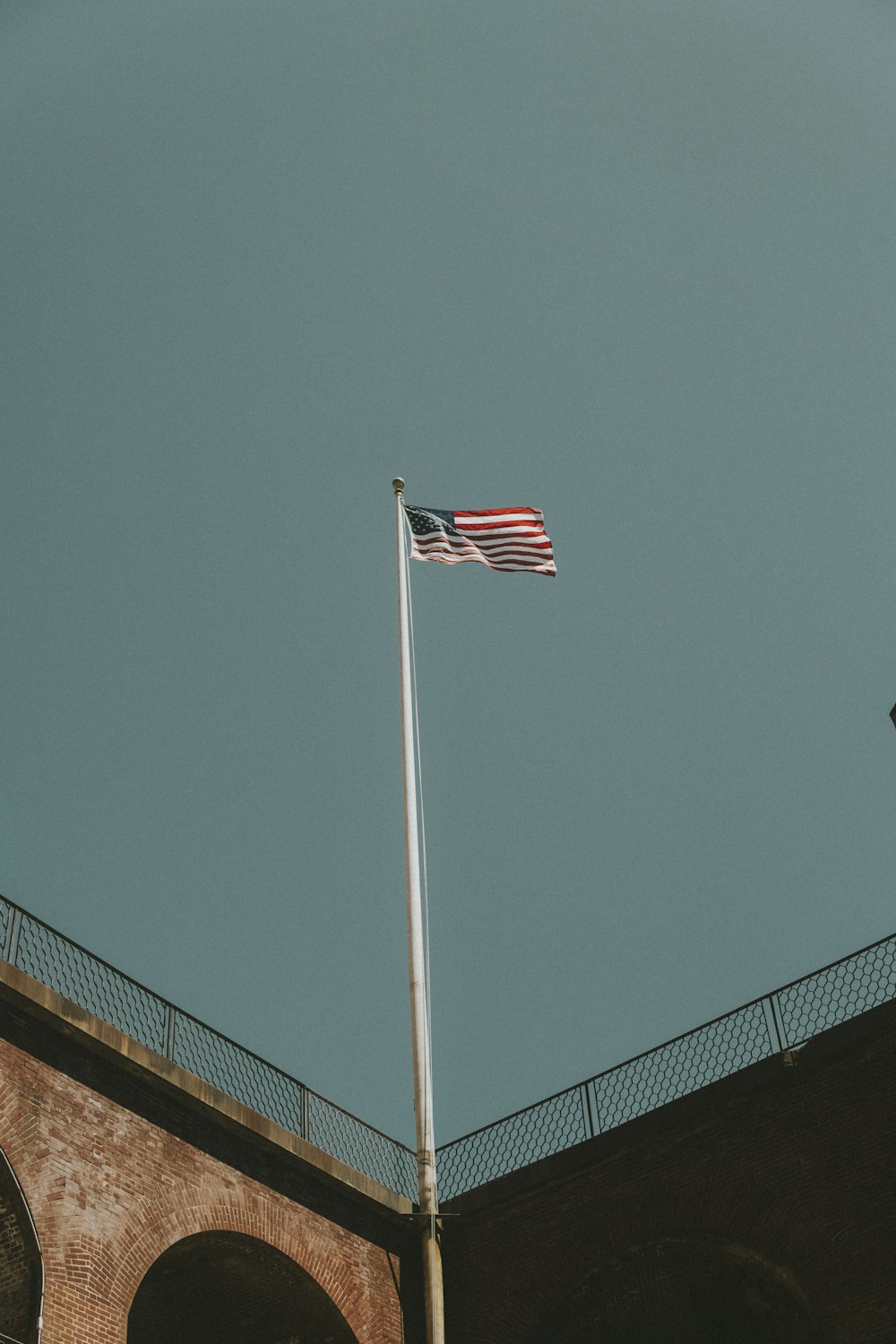flag of U.S.A. on top of flagpole