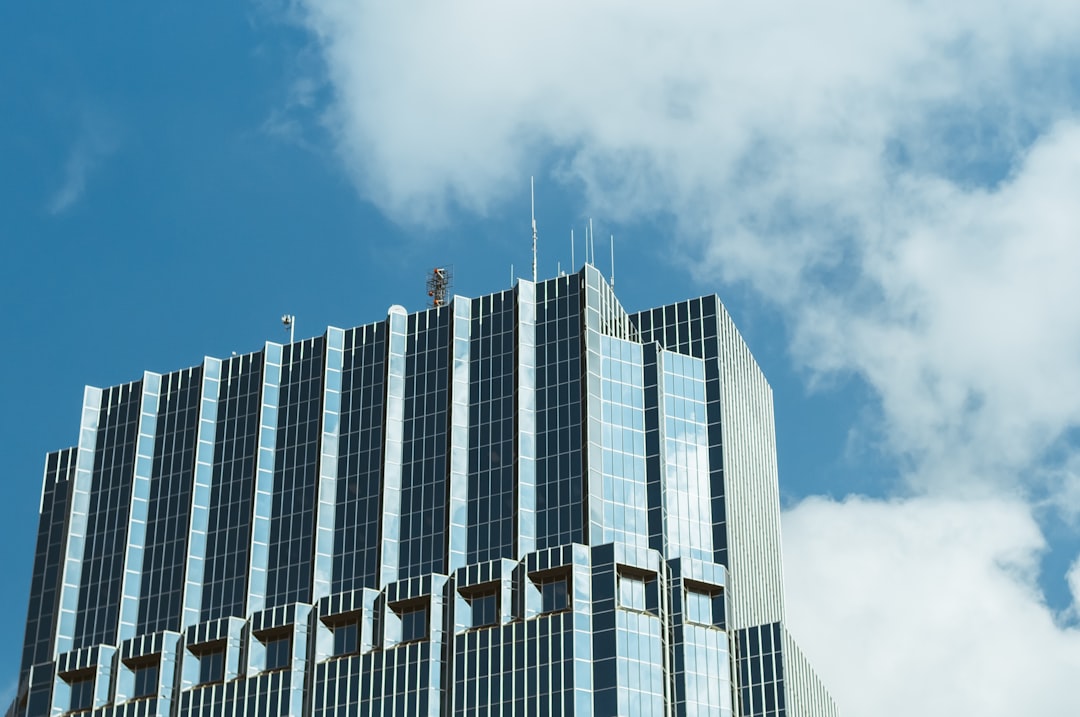 low angle photo of glass building