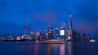 A vibrant, custom-generated image showcasing a dynamic cityscape blending modern architecture with artistic light effects.